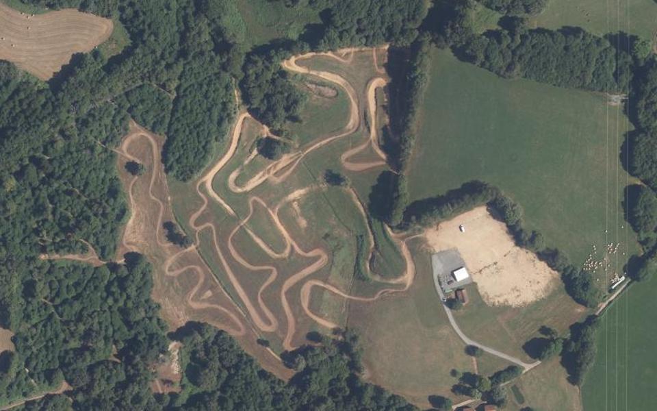 Montboucher motocross track seen from above