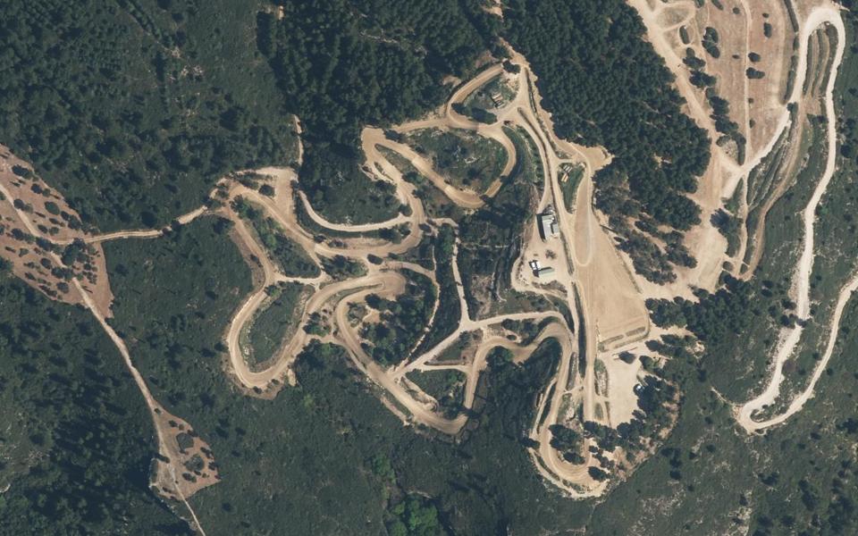 Circuit du vallon de l'héritage vu du ciel