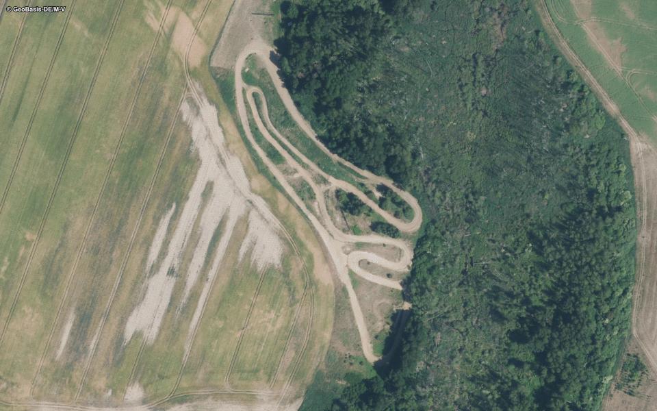 Motocross Lassan seen from above