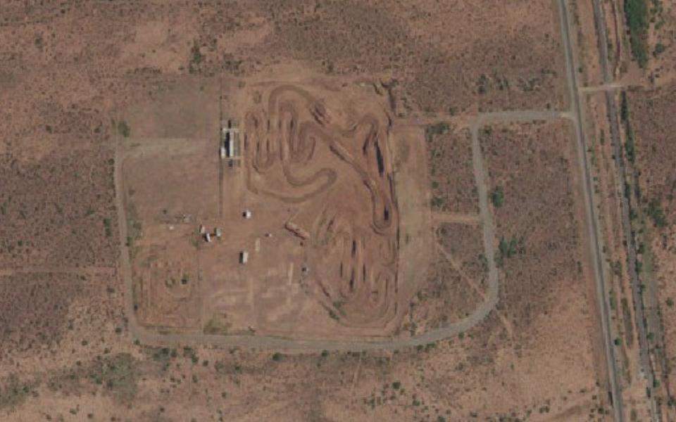 White Sands Speedway vu du ciel