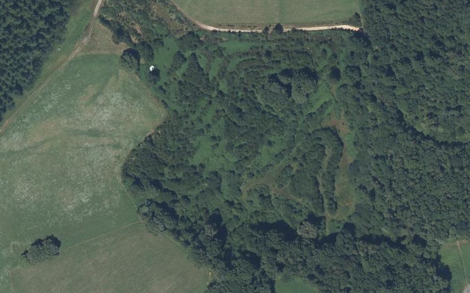 Bourganeuf motocross track seen from above