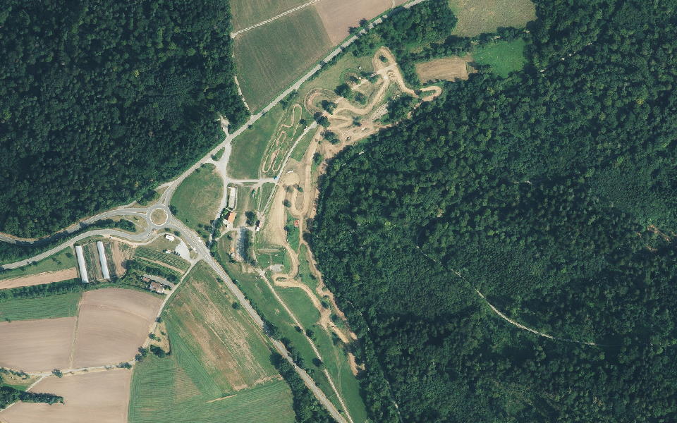 Motocross-Strecke Rudersberg vu du ciel