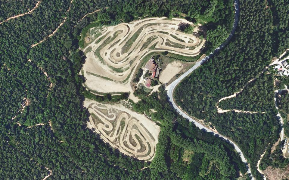 ParcMotor Vallgorguina Circuit MotoCross vu du ciel