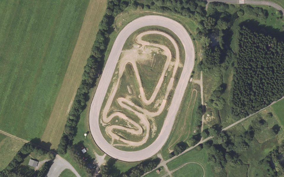 Hof motocross track seen from above