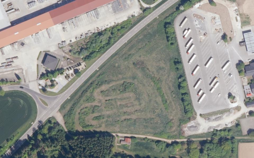 Terrain de motocross de Schnelldorf vu du ciel