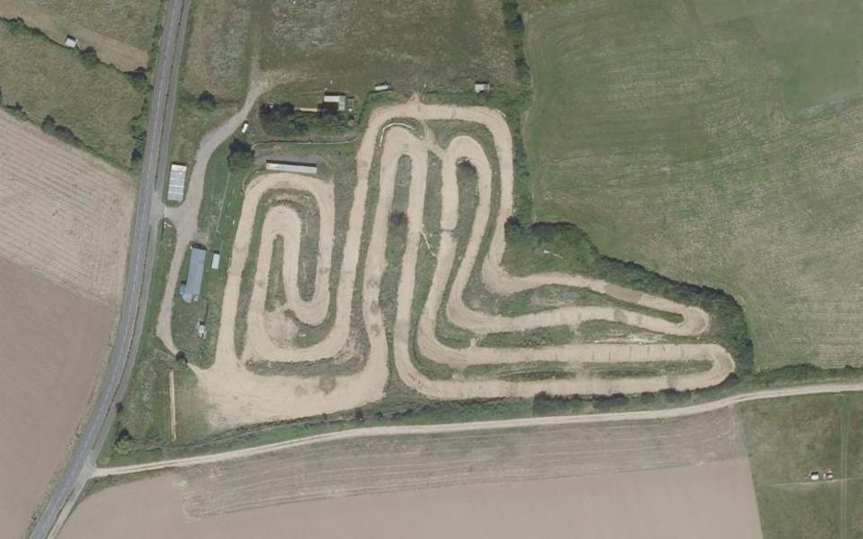 Terrain de motocross de Fublaines vu du ciel