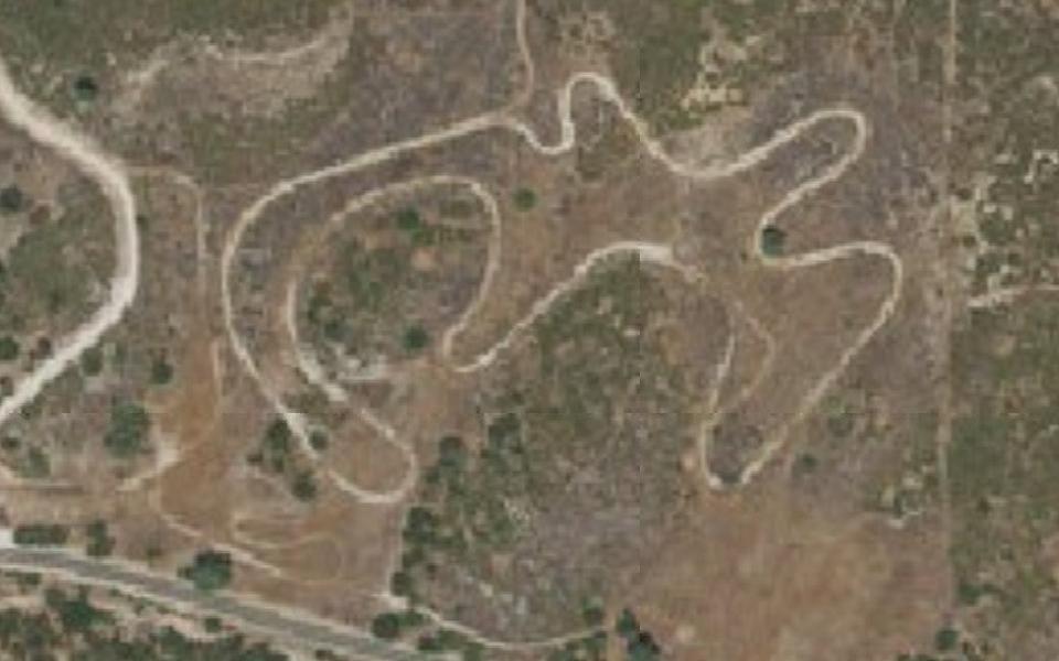 Shandon motocross track seen from above