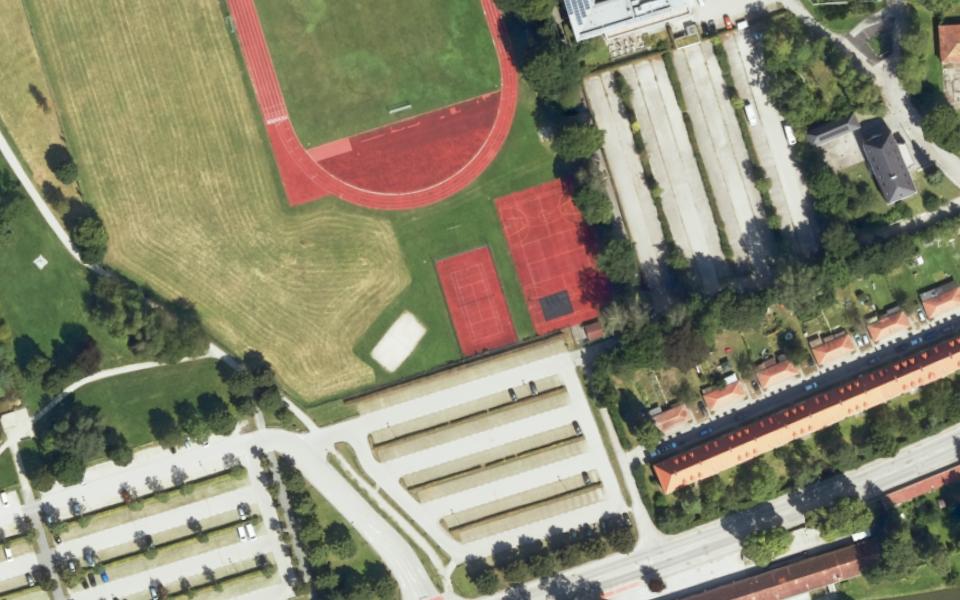 Fuerstenfeldbruck motocross track seen from above