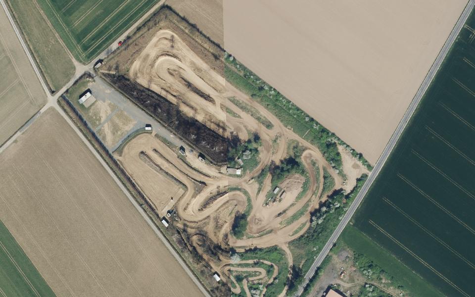 Motocross-Strecke Müggenhausen vu du ciel