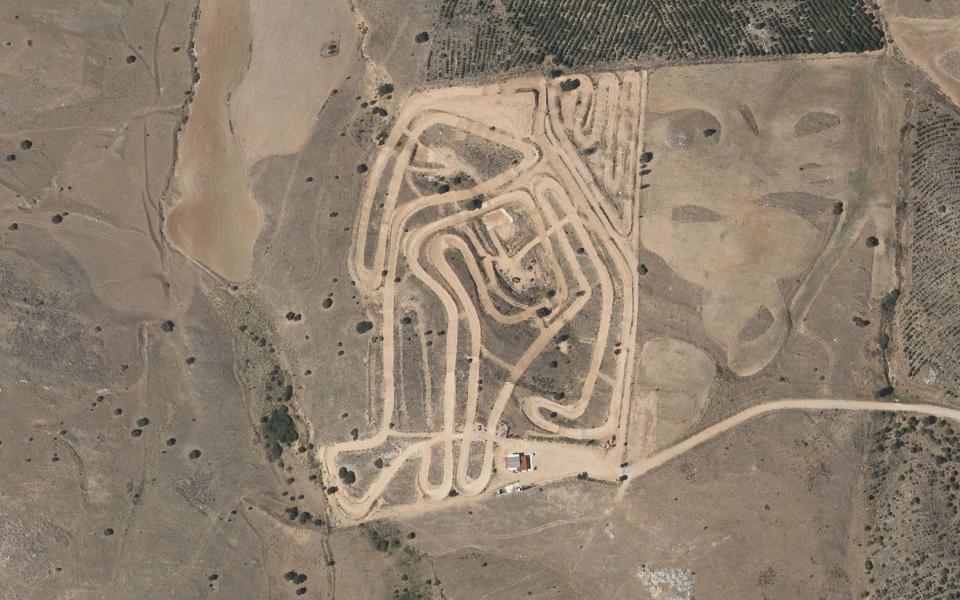 Terrain de motocross de San Esteban de los Patos vu du ciel