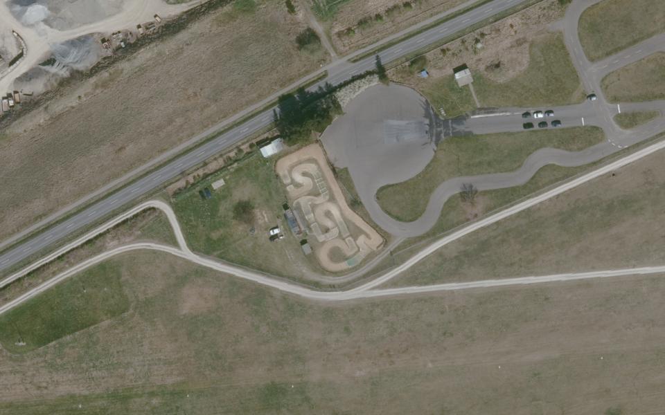Vordorf motocross track seen from above