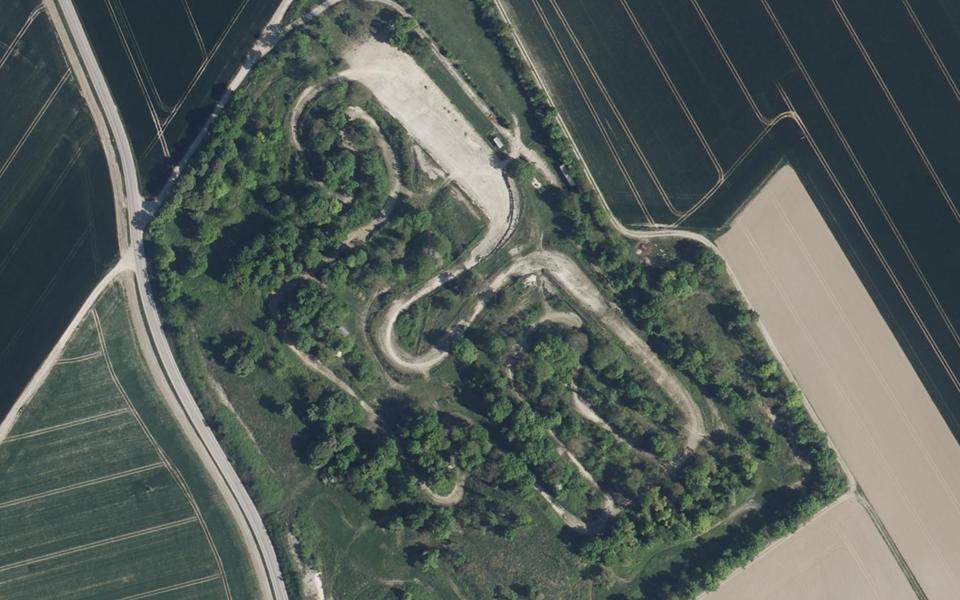 Circuit Moto Cross de Fresne les Reims vu du ciel