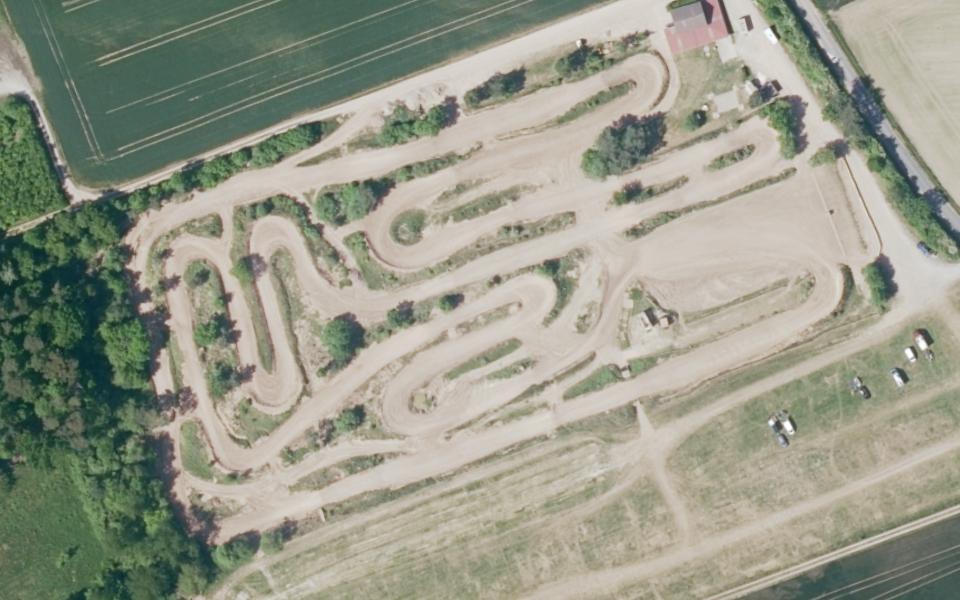 Motocross-Strecke MC Mühlhausen seen from above
