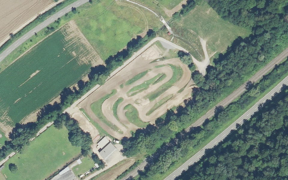 Zaisenhausen motocross track seen from above
