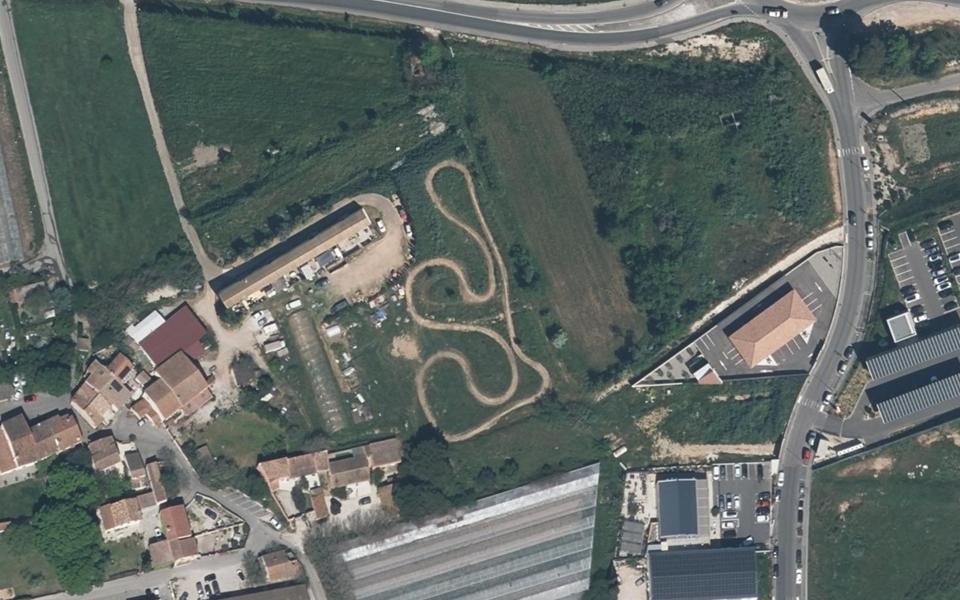 Saint-Victoret motocross track seen from above