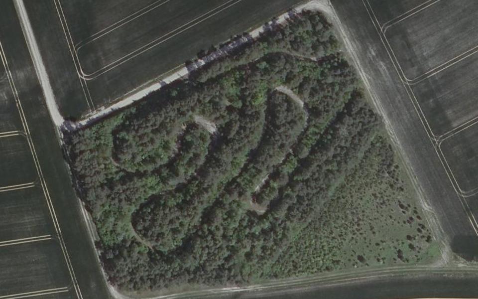 Poix motocross track seen from above