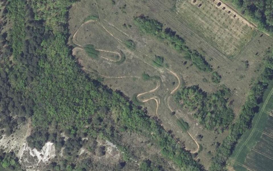 Terrain de motocross de Monsac vu du ciel