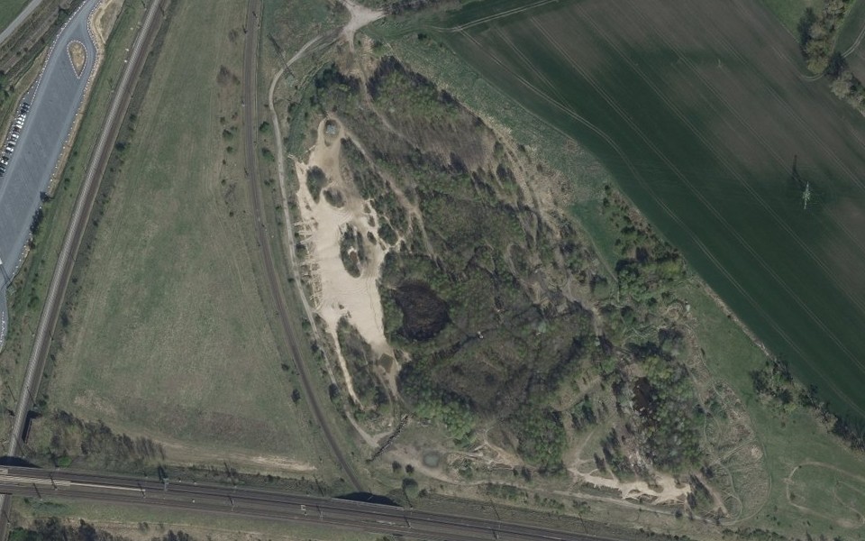 Wustermark motocross track seen from above
