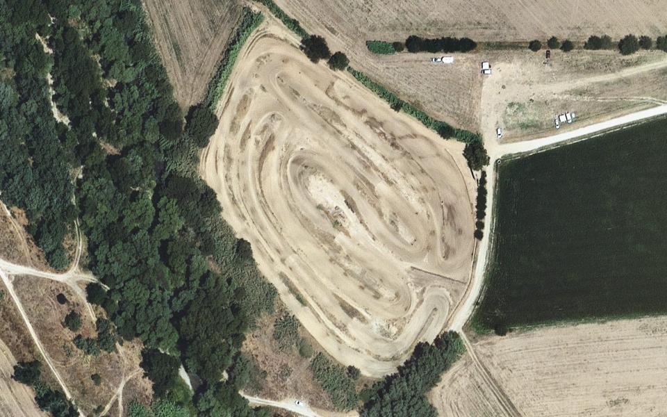 Castello d'Empuries motocross track seen from above