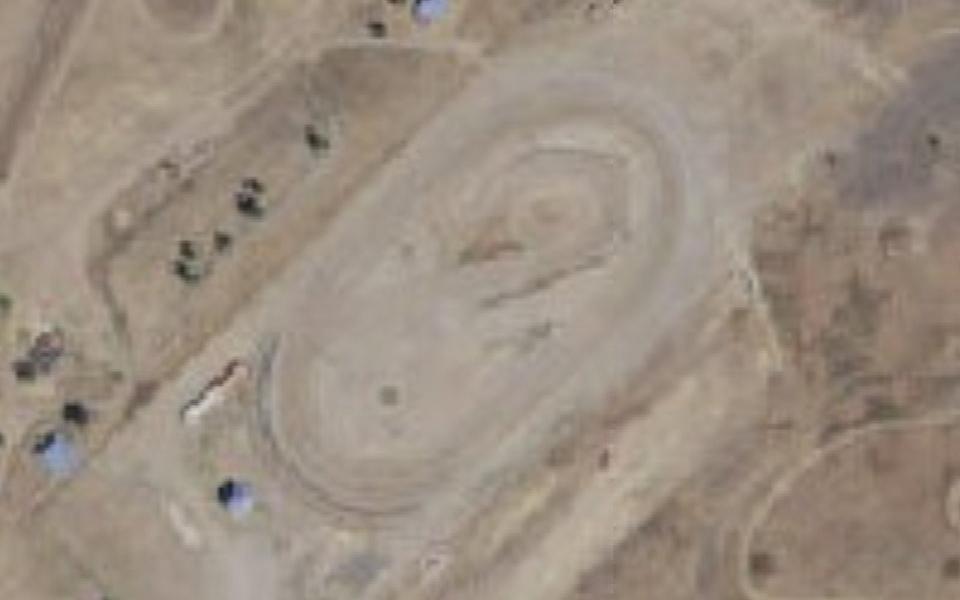 Airway Heights motocross track seen from above
