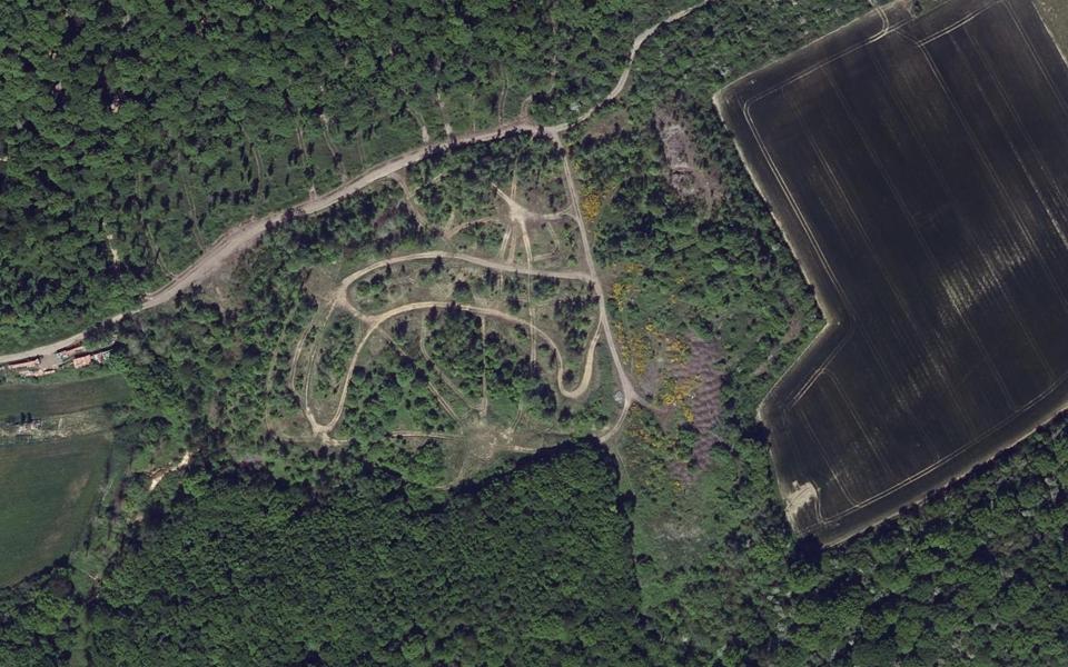 Hierges motocross track seen from above