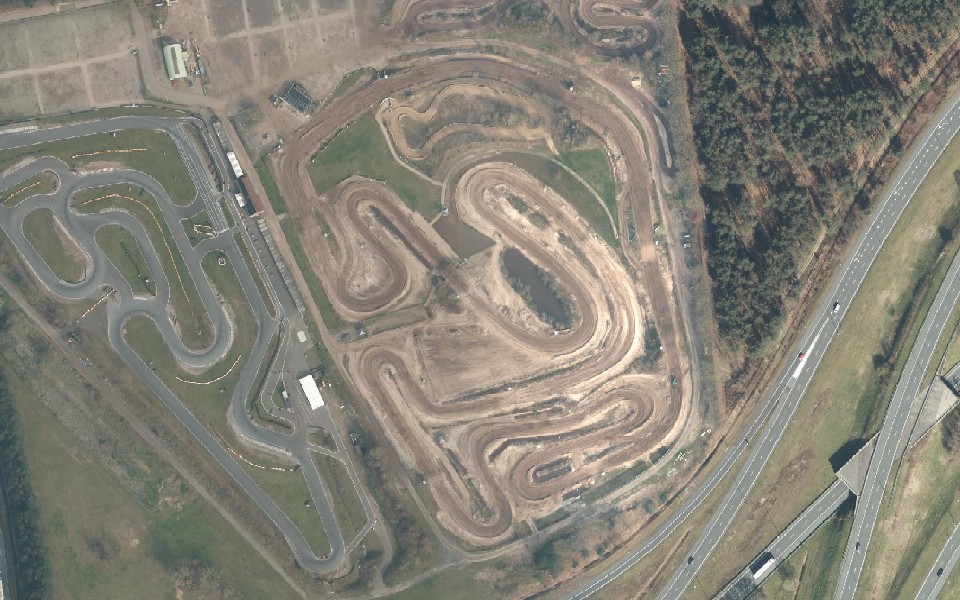 Terrain de motocross de Berghem vu du ciel