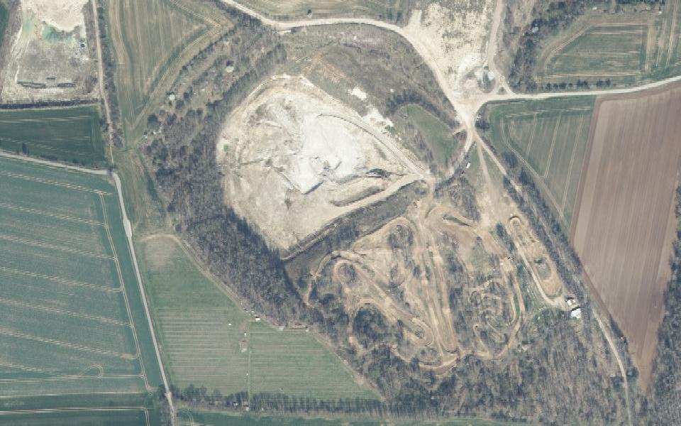 Motocross Strecke „Glückauf Südfeld“ vu du ciel