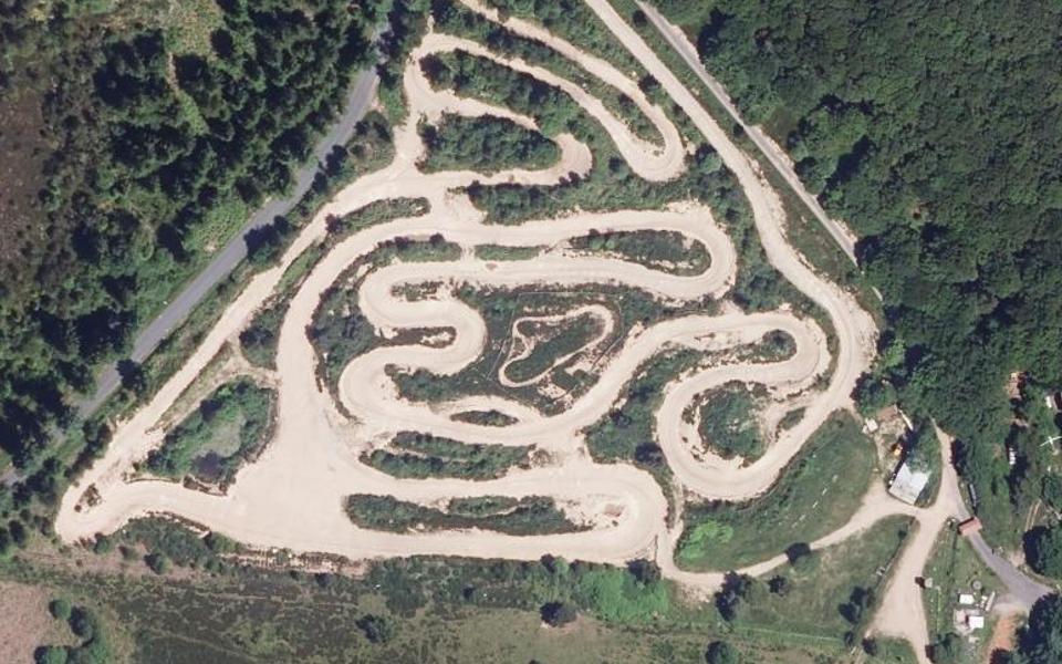 Saint-Rirand motocross track seen from above