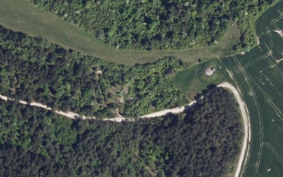 Villery motocross track seen from above