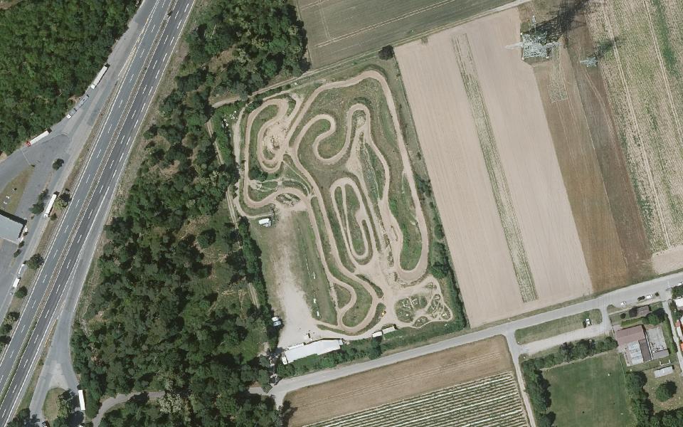 Pfungstadt motocross track seen from above