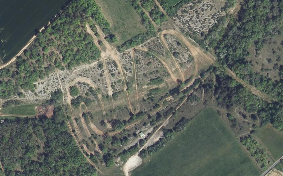 Les Farges motocross track seen from above