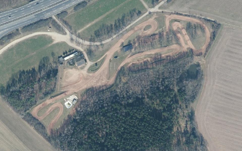 Motocrossstrecke MC Culitzsch seen from above