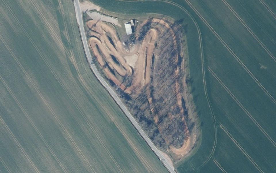 Oberwiera motocross track seen from above