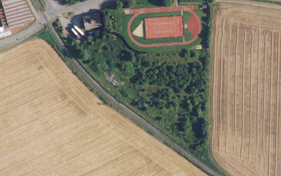 Terrain de motocross de Jaromerice vu du ciel