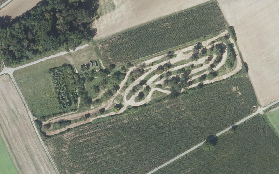Crossbahn CRT Dielheim vu du ciel