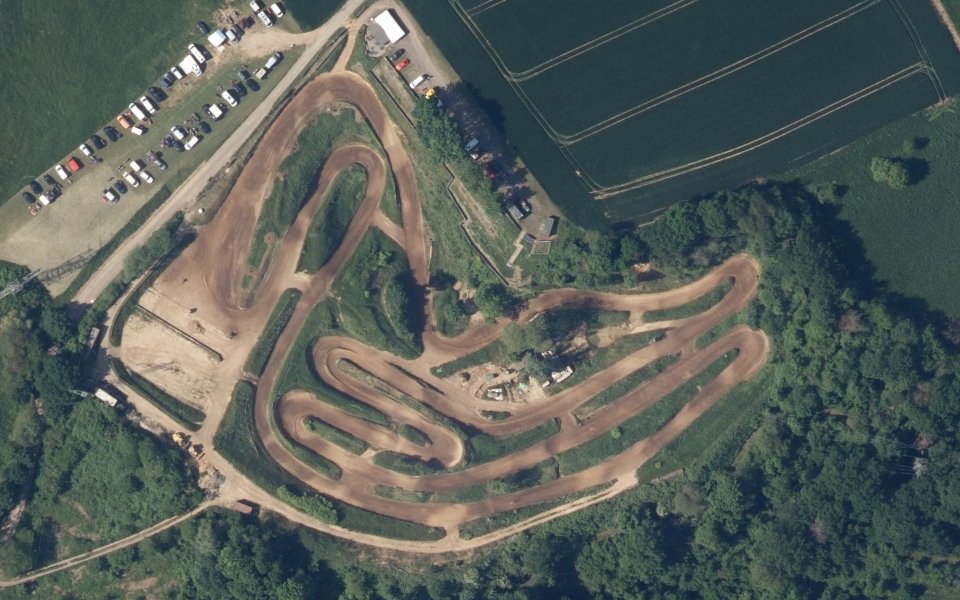 Ockenfels motocross track seen from above