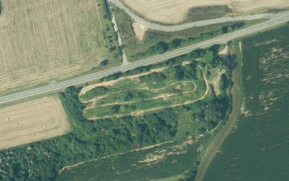 Trendelburg motocross track seen from above