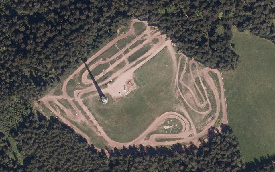 Hornberg motocross track seen from above