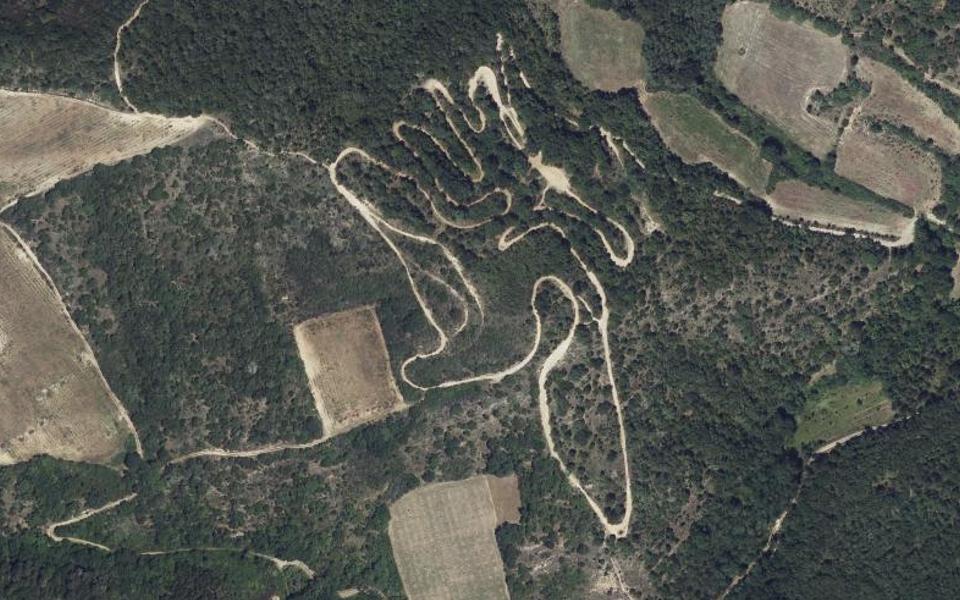 Saint-Hilaire motocross track seen from above