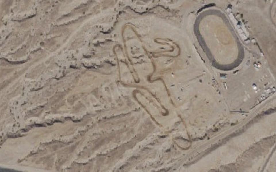 Lake Havasu City motocross track seen from above