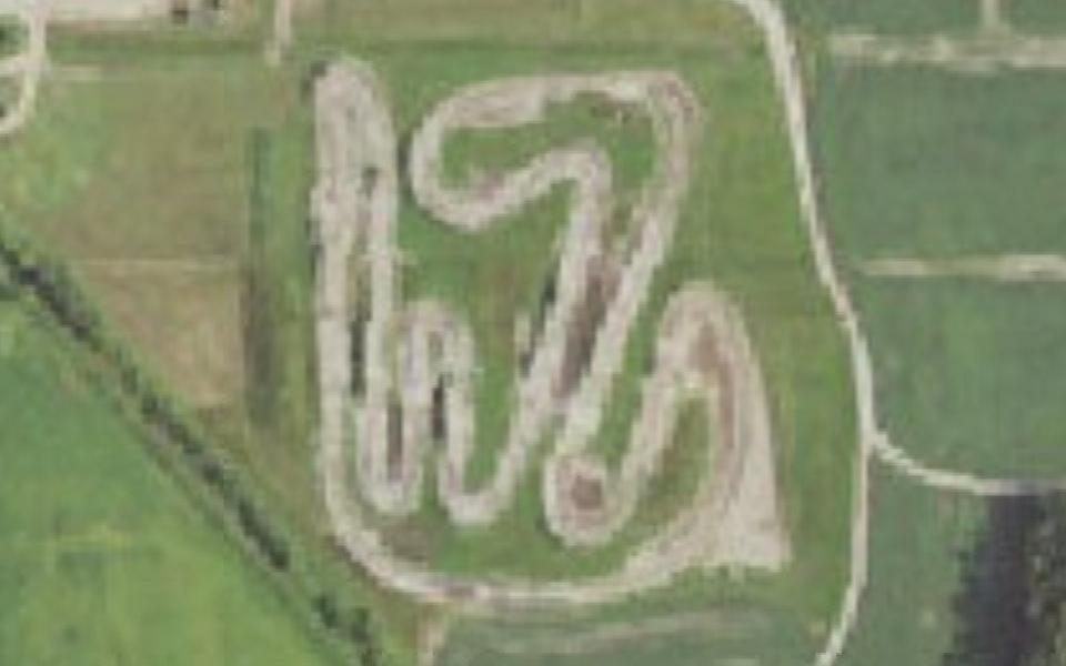 Thief River Falls motocross track seen from above