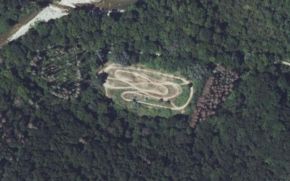 Arthaz-Pont-Notre-Dame motocross track seen from above