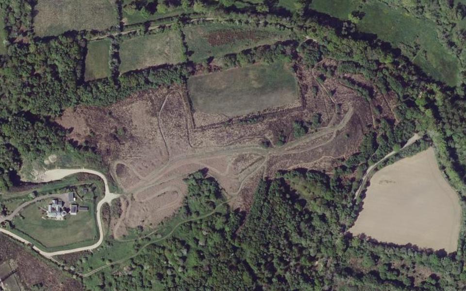 Terrain de motocross de Romont seen from above