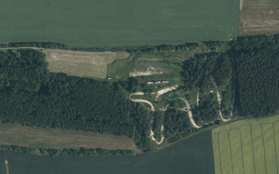Auto - moto areál Ředhošť seen from above
