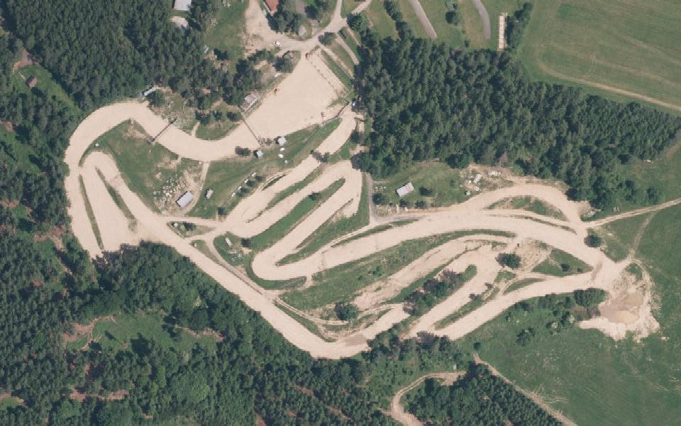 Nepomuk motocross track seen from above