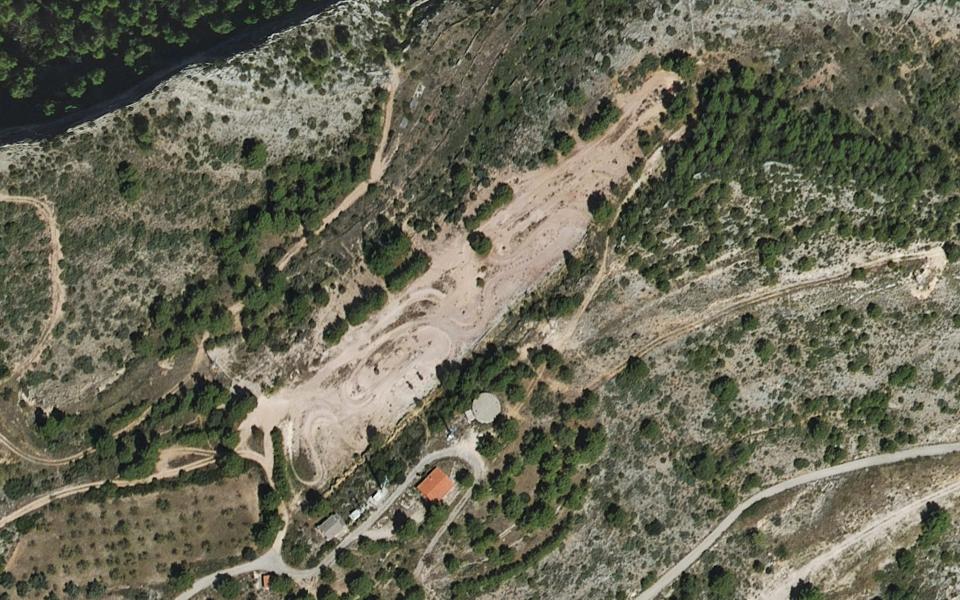 Valderrobres motocross track seen from above