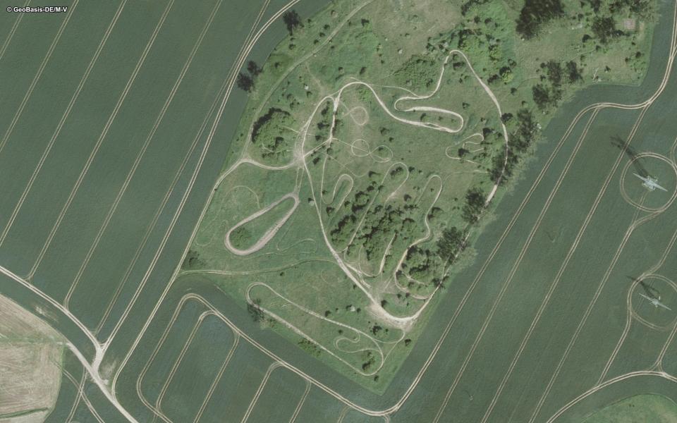Guestrow motocross track seen from above