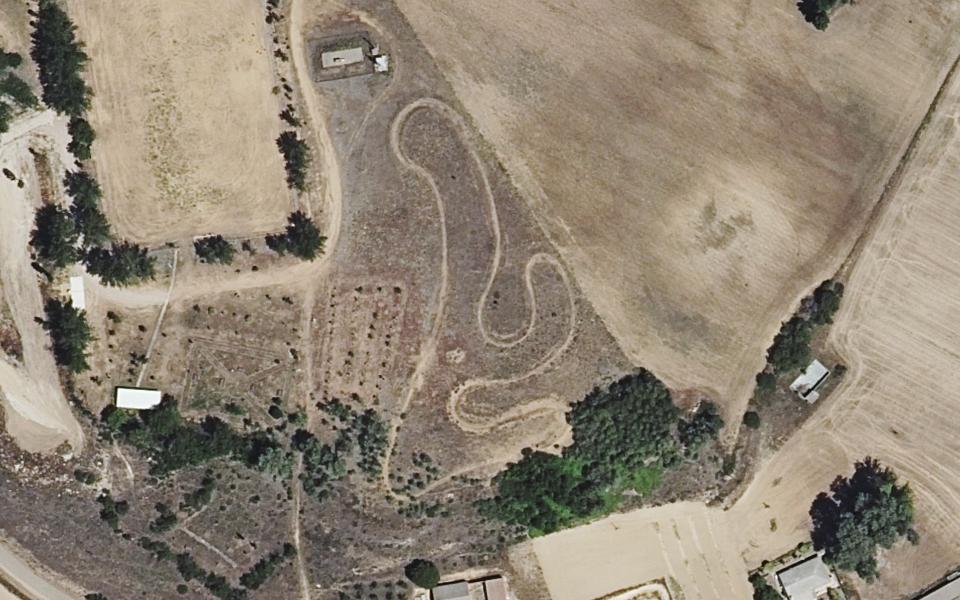 Fuentespreadas motocross track seen from above