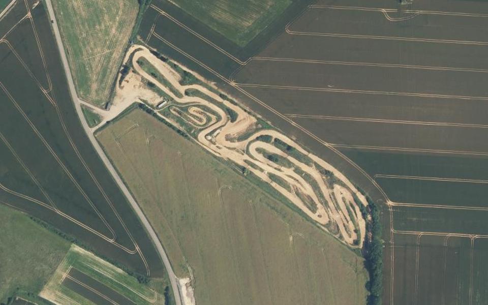 Terrain de motocross de Montbrehain vu du ciel