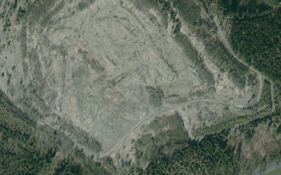 Ehrenfriedersdorf motocross track seen from above